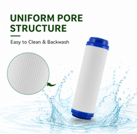 Filter Kartrid Air Karbon Aktif UDF 10 Inci Hemat Biaya, Filter Pengganti Aliran Tinggi untuk Penyaringan Air Minum