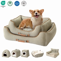 Lit pour chien en tissu design super doux et lavable, coussin pour chien, lit de luxe pour chien