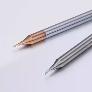 2 cannelures 0.2-0.9mm pour aluminium acier inoxydable Micro fraises à bout plat CNC Fraises de précision Outils de gravure - Product Image 3