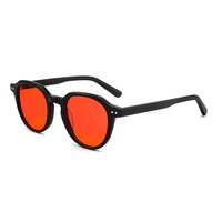 Monture de lunettes en acétate de haute qualité personnalisée, unisexe, orange rouge, 99% UV400, anti-lumière bleue, anti-radiation, lunettes pour ordinateur