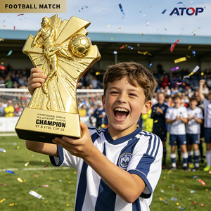 Trophées en résine JINZUN Sports, prix du meilleur buteur, trophées en résine or, argent, bronze pour la première place de la ligue de football - Product Image 2