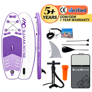 SUP <span class=keywords><strong>gonflable</strong></span> pour enfants de qualité supérieure, <span class=keywords><strong>violet</strong></span>, 228x76x15cm, planche à pagaie junior durable en Drop Stitch de 6 pouces, vente en gros, usine OEM, BSCI - Product Image 1