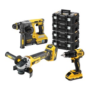 Kit d'outils sans fil DeWalt 18V, perceuse à percussion, meuleuse d'angle, ensemble de perceuses-visseuses - Product Image 1