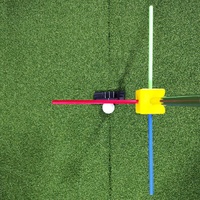 Alat Bantu Latihan Golf SwingPerfect untuk Menyelaraskan Wajah Putter, Klip Shaft Putter 3 Warna, Batang Penunjuk Arah, Alat Bantu Periksa Sendiri untuk Menyelaraskan Wajah Putter