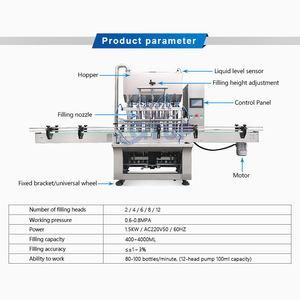 Remplisseuse de bouteilles entièrement automatique à 6 têtes Machine de remplissage de shampoing Détergent liquide chimique Toner Démaquillant Machine de remplissage - Product Image 5