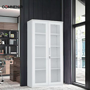 Thiết kế hiện đại văn phòng lưu trữ tập tin tủ với cửa kính kim loại thép đồ nội thất văn phòng sử dụng hoặc phòng khách nhà máy giá rẻ giá - Product Image 1