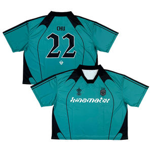 تي شيرت مخصص تهذيب كلاسيكي كلاسيكي ملابس الشارع لكرة القدم للرجال تي شيرت كرة قدم بولو جيرسي - Product Image 1