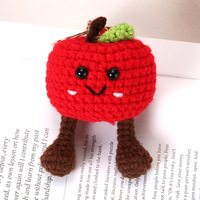 Handgemaakte DIY Levendige Haak Sleutelhanger Lichtgewicht Transparant Geweven Dessert Haaknaald Handwerk Artistiek Pluche Sleutelhanger