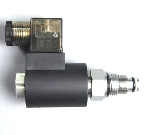二位二通螺纹插装 CSV08 电磁阀常闭型大流量液压电磁阀