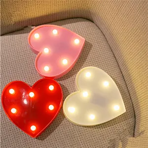 Trang trí đám cưới lãng mạn Led Neon dấu hiệu Flamingo tim trăng tình yêu pin ánh sáng ban đêm