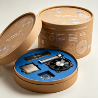 Tube en papier recyclé haute densité pour composants informatiques (CPU et matériel) avec revêtement antistatique et conception intérieure protectrice
