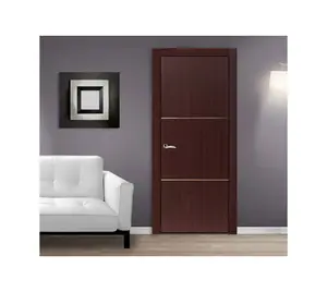 Puertas interiores de aluminio para dormitorio y baño, 3 paneles de núcleo sólido auténtico, casa contracortada interna, sólida, insonorizada, madera