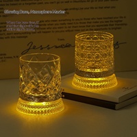 Verre Moderne Lumineux en Verre Cristal pour Whisky et Liqueurs – Tasse Haut de Gamme pour Café Glacé Américain – Gobelet Portable Unisexe