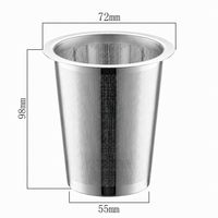 Filtre à café réutilisable en acier inoxydable 304, panier filtrant portable étanche en métal, infuseur à thé à mailles fines avec poignée, plusieurs tailles, Hebei