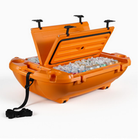 Glacière flottante, glacière à glace flottante de 40 QT avec compartiment de rangement étanche et corde de remorquage, glacière à boissons amphibie haut de gamme