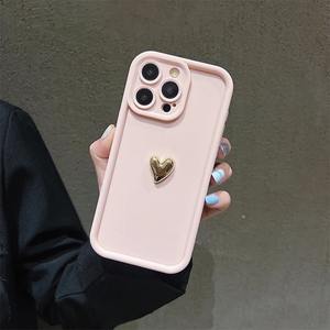 Coque de téléphone couleur unie avec perforation en forme de cœur, protection intégrale antichoc, compatible avec iPhone 17 Pro Max - Product Image 6