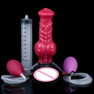 Dildo gonfiabile del mostro di fantasia per le donne Dildo di eiaculazione imitati Silicone con pompa a mano - Product Image 4