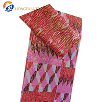 Kain Organza Afrika Batik Tenun Katun 100% Mewah Anti-Pil, Polos, untuk Anak Laki-laki