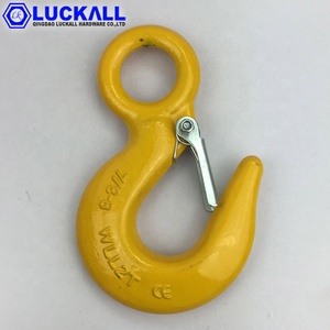 Yellow Painted Us Type Drop Forged <strong>Lifting</strong> Heavy Duty Alloy Steel Eye Cargo Hanging <strong>Hook</strong> <strong>with</strong> Latch 320 LKHOOK Mining 1.5Ton - Product Image 4