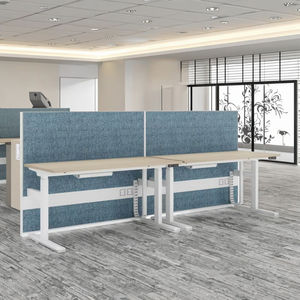 आधुनिक डिजाइन 2-व्यक्ति इलेक्ट्रिक फिक्स्ड हाइट ऑफिस वर्कस्टेशन टिकाऊ मॉड्यूलर सीट-स्टैंड एक्सटेंडेबल बी2b उत्पाद श्रेणी - Product Image 2