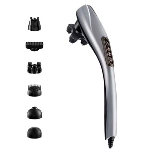 Masajeador Dolphin, dispositivo de masaje eléctrico portátil recargable para cuello, espalda, cintura, piernas, masaje por vibración, 4 cabezales, USB - Product Image 3