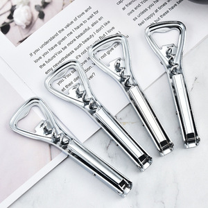 Abridor de botellas de acero inoxidable Yangjiang 12x3.9cm 3 en 1 plegable para cerveza, vino y sacacorchos con mango electrochapado - Product Image 1