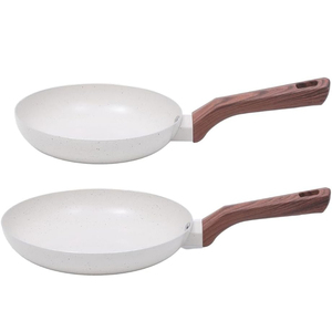 Modern Ceramic Marble Coated Pot Pan Glass Lids Bakelite Handles Non-Stick Aluminum <b>Cookware</b> <b>Set</b> - Product Image 5