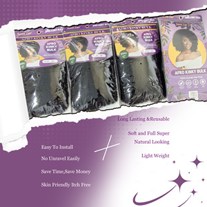 Cheveux afro crépus en vrac de 12 pouces, 100g, fibre douce haute température, texture naturelle 4C, extensions pour tresses et dreadlocks pour femmes noires - Product Image 5