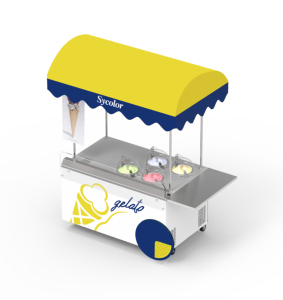 MILES Outdoor Street Miles Food Truck Galaxy Pro V4C Freezer Showcase Gelato Ice Cream Cart All in One Machine Like Mobile Shop - Product Image 3