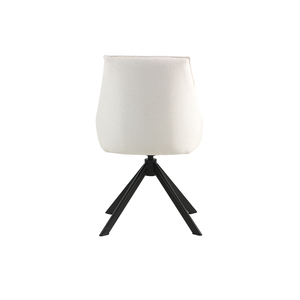 Silla Giratoria Moderna de Tela Bouclé con Base Piramidal de Metal para Sala de Reuniones - Product Image 2