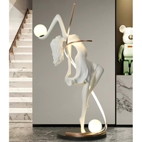 Lampe sur pied LED de luxe pour hôtel, sculpture artistique moderne de haute qualité, éclairage d'angle, base E27