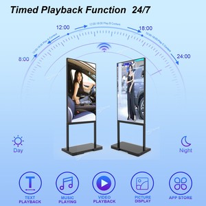 เครื่องเล่นโฆษณาแบบตั้งพื้นสองด้าน IFW49AD ขนาด 49 นิ้ว พร้อมจอ LCD สำหรับติดตั้งบนหน้าต่าง ป้ายดิจิทัลและจอแสดงผล - Product Image 4