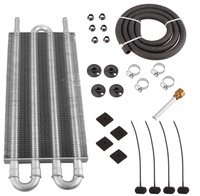 Kit Konverter Radiator Pendingin Oli Universal Aluminium Baru Pengganti OE 2468row2468 untuk 2 4 6 8 10 Baris Garansi 3 Bulan