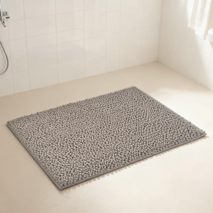 Skymoving New Custom Chenille <strong>Sage</strong> <strong>Green</strong> Solid Color Long and Short Pile Bathroom Non-Slip <strong>Mat</strong> for Home Hotel Use - Product Image 2