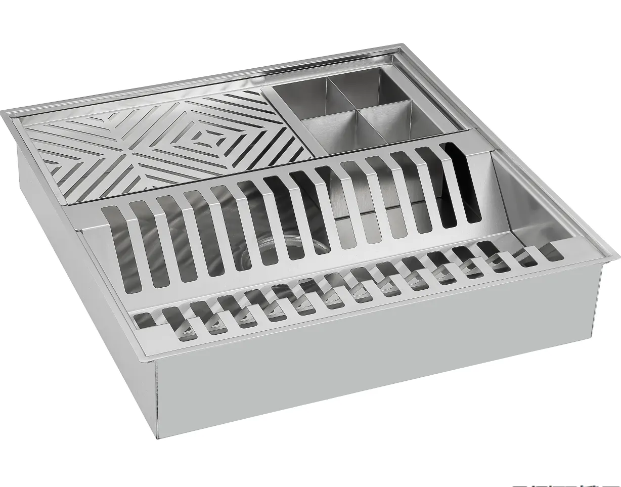 2023 Hot Selling High-quality Stainless Steel Over Sink Dish Rack Kitchen Accessories