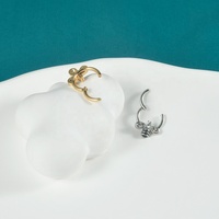 Piercing pour le nez en acier inoxydable avec zircon, design abeille et serpent, pour le rook, le tragus, le daith, le cartilage, l'hélix, vente en gros pour femmes