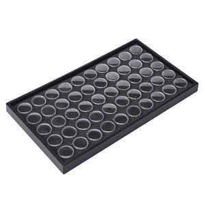 50 Grid Transparent Black <b>Nail</b> Tips Storage Box Empty Plastic <b>Nail</b> Art Organizer <b>Case</b> - Product Image 3