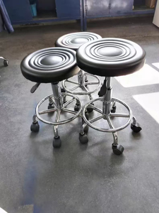 Taburete de bar de diseño delgado que ahorra espacio, asiento giratorio de cuero PU, rotación de 360 °, ideal para mostrador de desayuno de Isla de cocina pequeña - Product Image 5