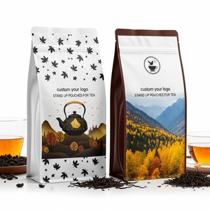 ถุงโดយแพ็คพิมพ์ลายตามสั่ง ป้องกันกลิ่น ผลิตจากอลูมิเนียมฟอยล์เคลือบอย่างดี สำหรับบรรจุชาใบ บรรจุภัณฑ์จากโรงงาน พร้อมขั้นต่ำในการสั่งซื้อน้อย - Product Image 2