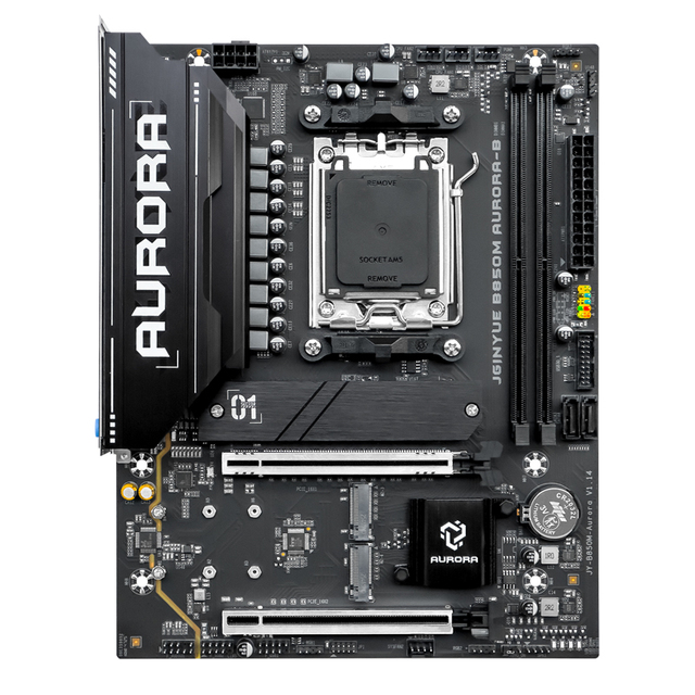 JGINYUE B850M AURORA-B New Motherboard M-ATX  for 7/8/9000 Series Desktop DDR5 RAM Double Channel SATA PCIe5.0 No-WiFi
