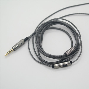 Audio <b>Cable</b> 3.5mm Metal With <b>Mic</b> For Sennheiser IE80 IE8 IE8I 120cm Portable Audio Player Use - Product Image 2