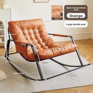 Эргономичное современное кожаное всесезонное комфортное кресло-реклайнер с функцией качания, дышащее, с отсеками для хранения и подушками, для столовой и спальни - Product Image 3