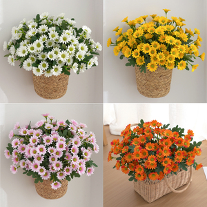 Flor Artificial de Seda de Alta Calidad, Margarita de Manzanilla <span class=keywords><strong>con</strong></span> Tacto Real, 7 Ramas, 31 cm, <span class=keywords><strong>Flores</strong></span> Simuladas para Decoración del Hogar <span class=keywords><strong>y</strong></span> Sala de Estar - Product Image 2