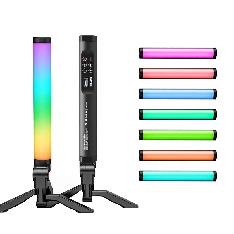 Full-Color RGB Tube Light Magnetic TikTok Multicolor RGB LED Photography Handheld Video Light