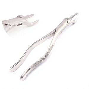 Forceps d'extraction dentaire en acier inoxydable, pinces d'extraction dentaire, poignée moletée, instrument chirurgical - Product Image 4