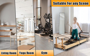Máquina de Pilates Reformer Plegable para Gimnasio, Equipo de Ejercicio en Madera de Roble, Arce y Haya - Product Image 4
