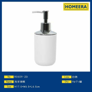 Vente en gros d'usine Bouteille de désinfectant pour les mains en PP ABS chromé blanc 65x65x175cm Distributeurs de savon liquide - Product Image 1