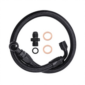 Kit de Conexión de Línea de Combustible Trenzada RACING Negro ODL13 para Honda Acura Serie BD - Product Image 1