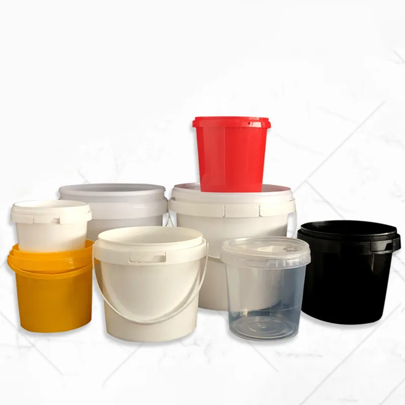 Pp ember plastik barel transparan bening makanan kelas plastik harga pabrik 1 sampai 20L ember plastik susu dengan tutup