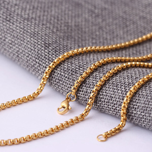 Collar de Cadena Minimalista de Acero Inoxidable, Chapado en Oro de 18K, Unisex, para Uso Diario, Regalo, Diseño Geométrico, Cadena de Clavícula con Eslabones Redondos - Product Image 5